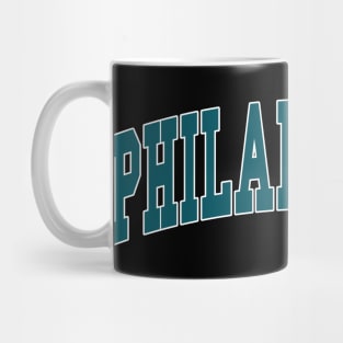 Philadelphia - college university font letters jersey football basketball baseball softball volleyball hockey lover fan player christmas birthday gift for men women kids mothers fathers day dad mom vintage retro Mug